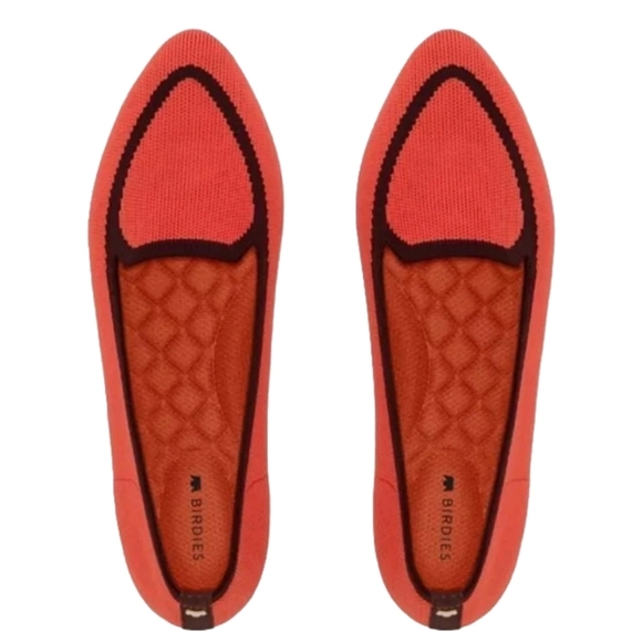 Birdies Shoes - BIRDIES Blackbird fabric loafers in coral size 6